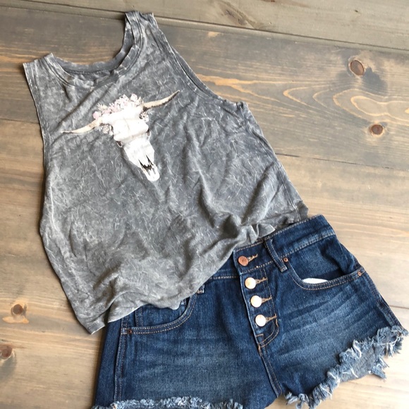 Grayson Threads Tops - Grayson Threads Cow Head Tank Top Shirt Sz X Small